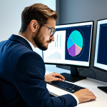 **

"A professional financial analyst in a modest blazer, analyzing blockchain data on multiple monitors in a brightly lit, modern office. Perfect anatomy, correct proportions, natural pose, well-formed hands, proper finger count, fully clothed, appropriate attire, safe for work, high quality, professional."

**
